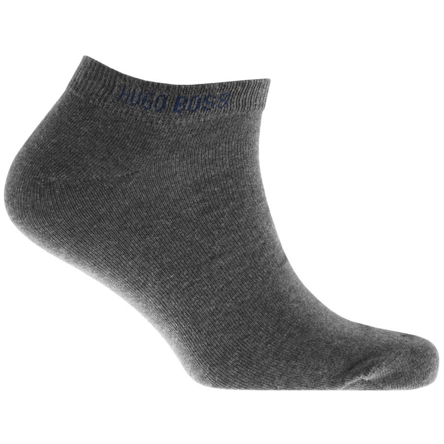 Alternative Image for ProductBOSS Two Pack Trainer Socks Grey2
